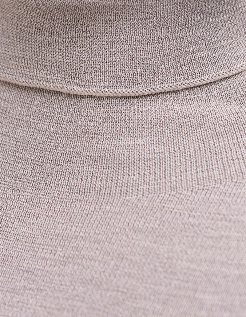 Feinstrick-Rollkragen-Pullover aus Merinowolle