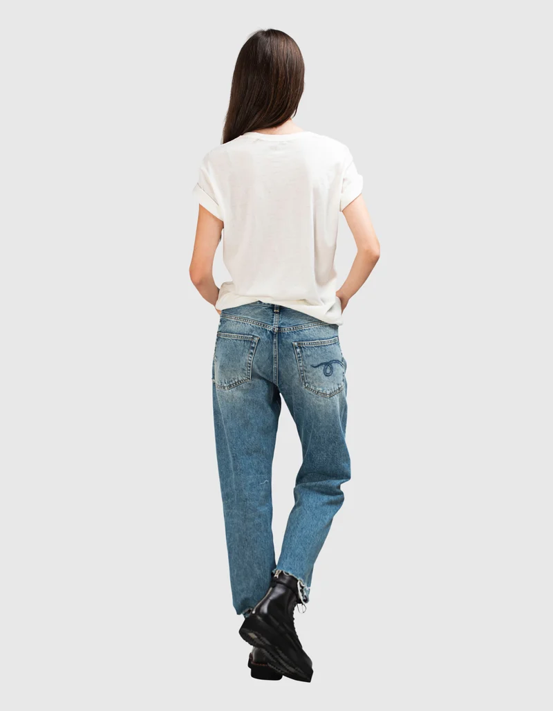 Destroyed Boyfriend Jeans Jean Bain