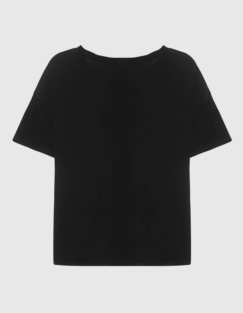 Relaxed T-Shirt What the Hell mit Kaschmir-Anteil