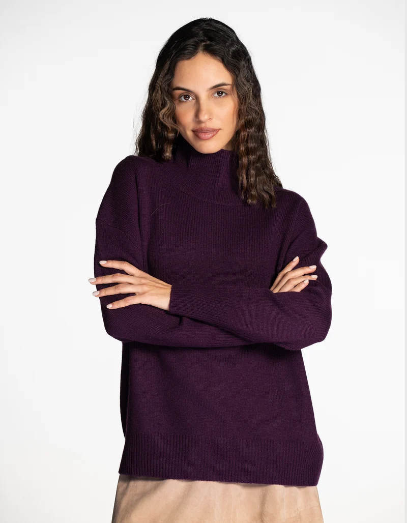 Oversize Kaschmir-Rollkragen-Pullover Lugano