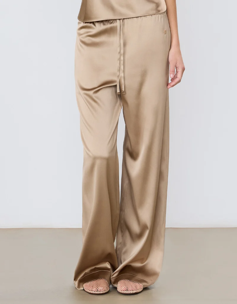 Wide-Leg Seiden-Mix Hose Brody