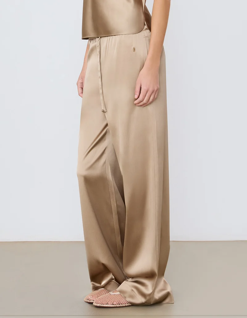 Wide-Leg Seiden-Mix Hose Brody
