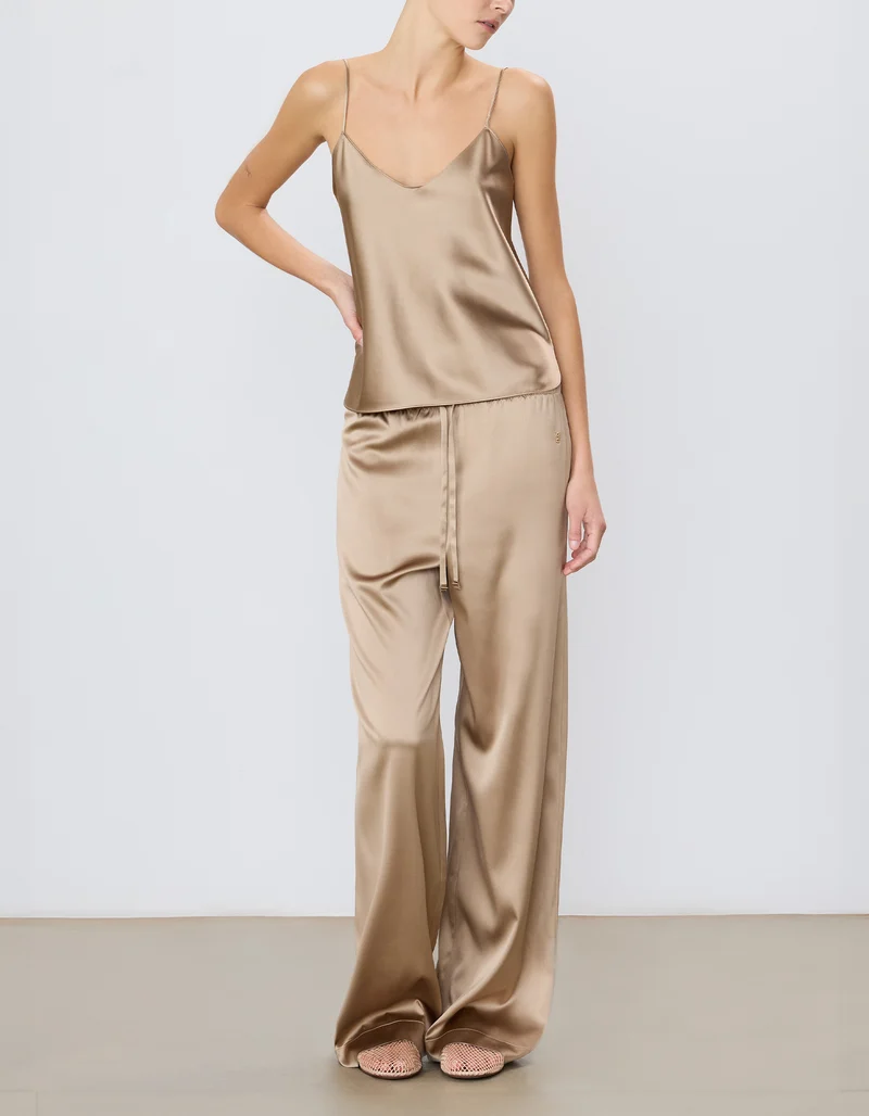 Wide-Leg Seiden-Mix Hose Brody