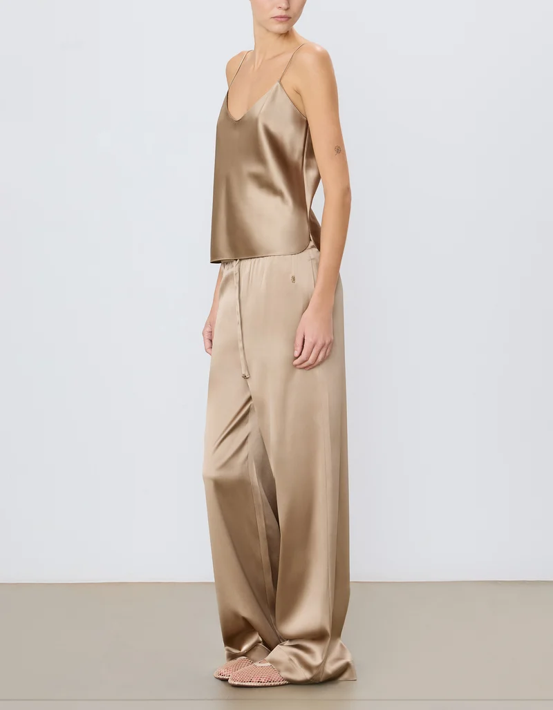 Wide-Leg Seiden-Mix Hose Brody