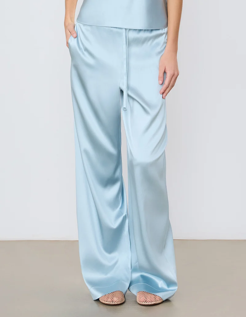 Wide-Leg Seiden-Mix Hose Brody