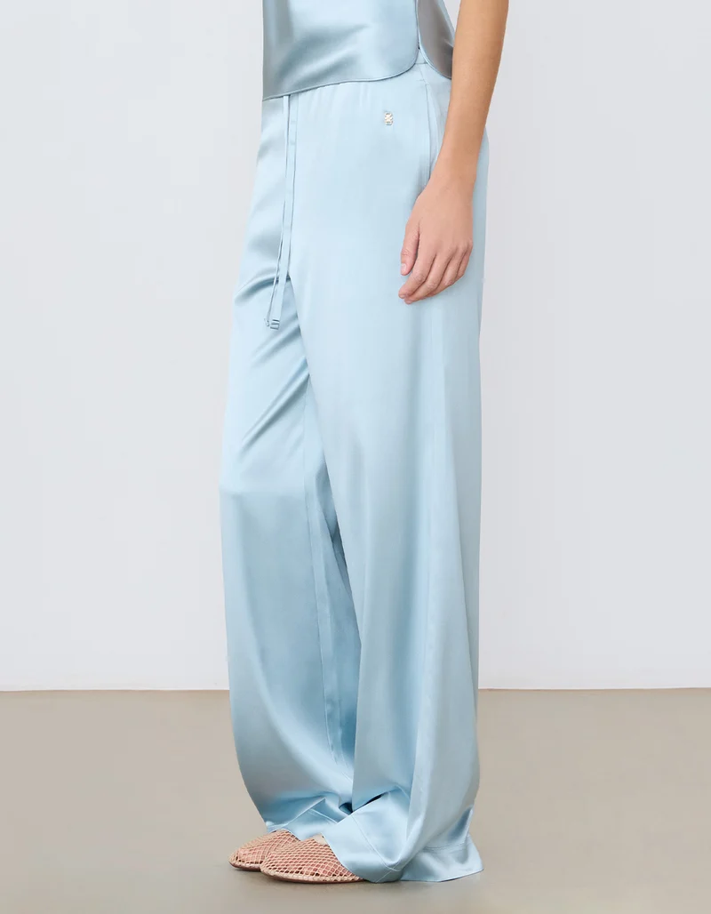 Wide-Leg Seiden-Mix Hose Brody
