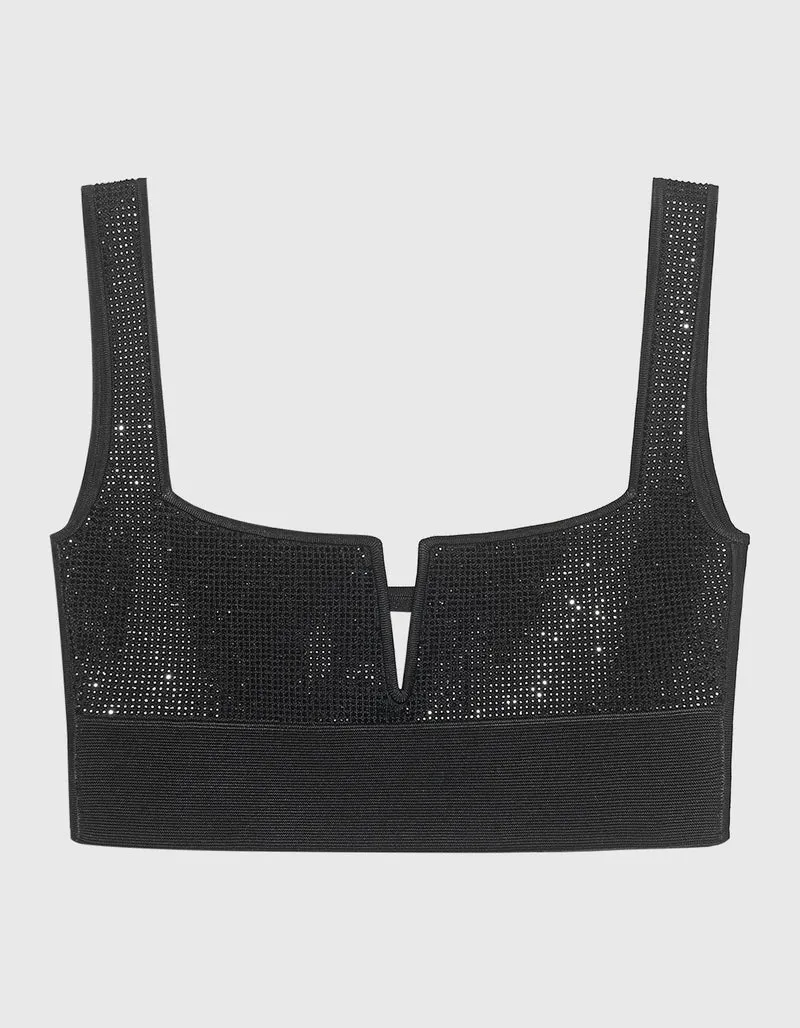 Crop Top Crystal Freya mit Strasssteinen