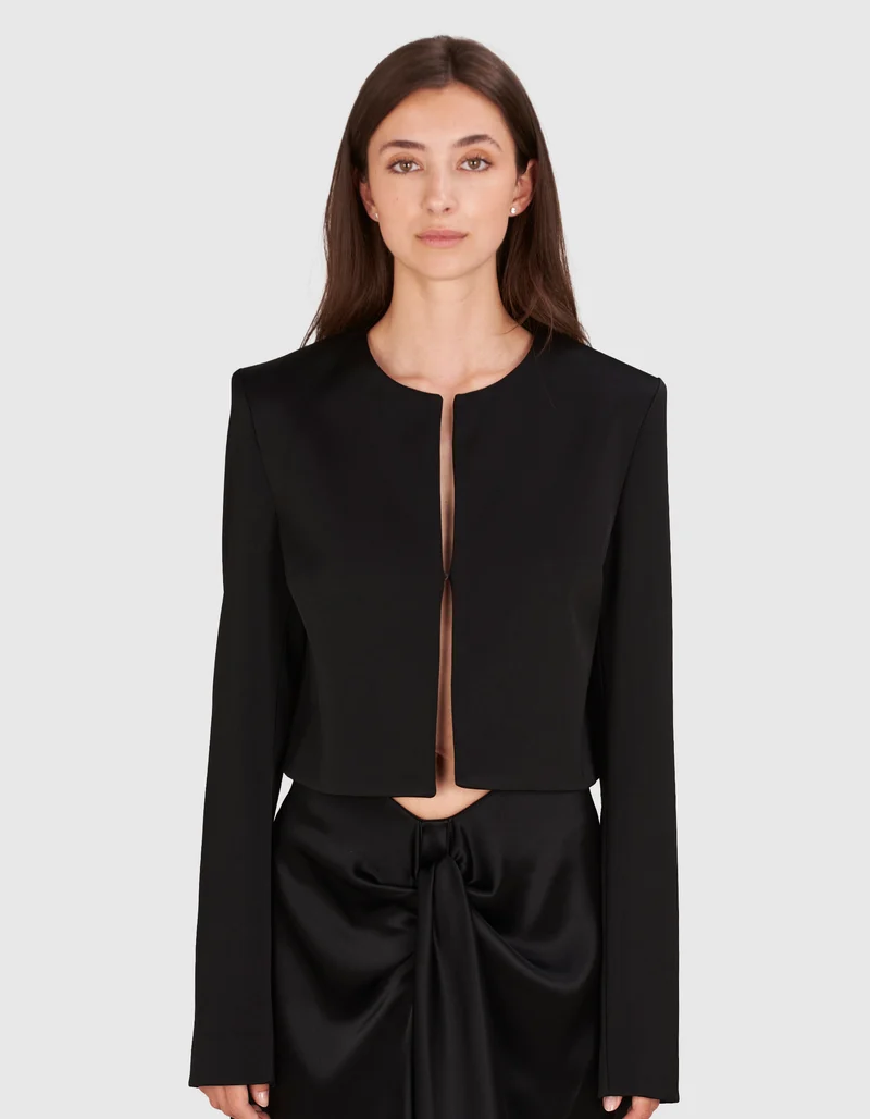 Cropped Blazer Moxie mit gepolsterter Schulterpartie
