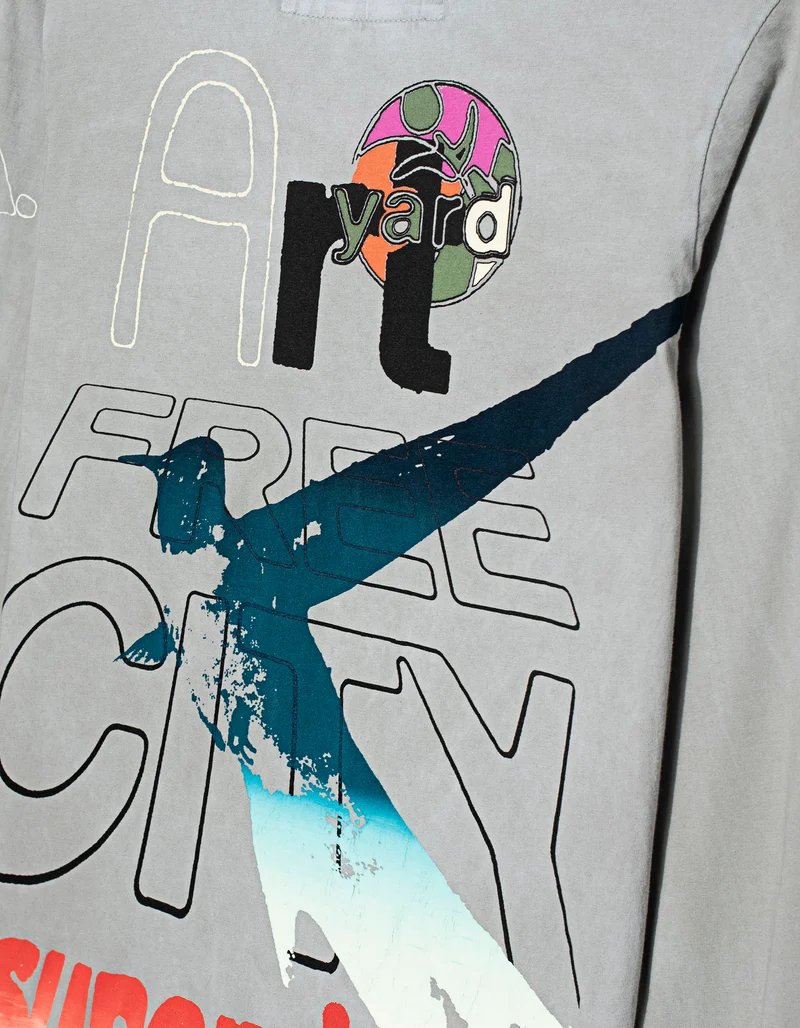 Bedrucktes Longsleeve Artyard Malibu mit Nieten-Details