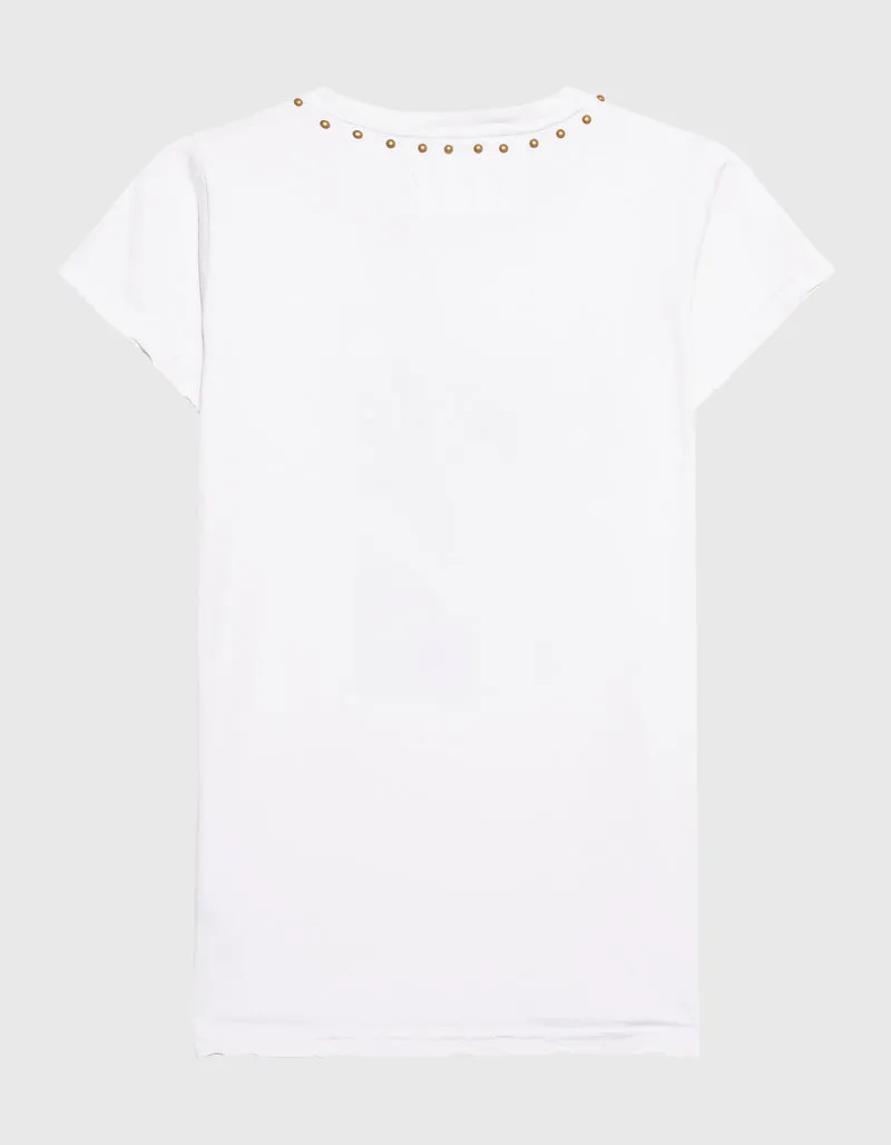 T-Shirt Sign Language mit Nieten-Details