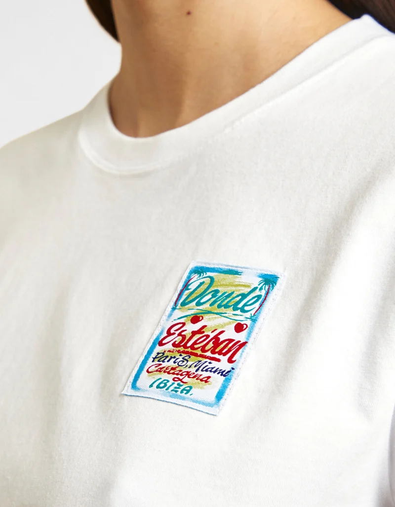 Besticktes Crop T-Shirt Basurto