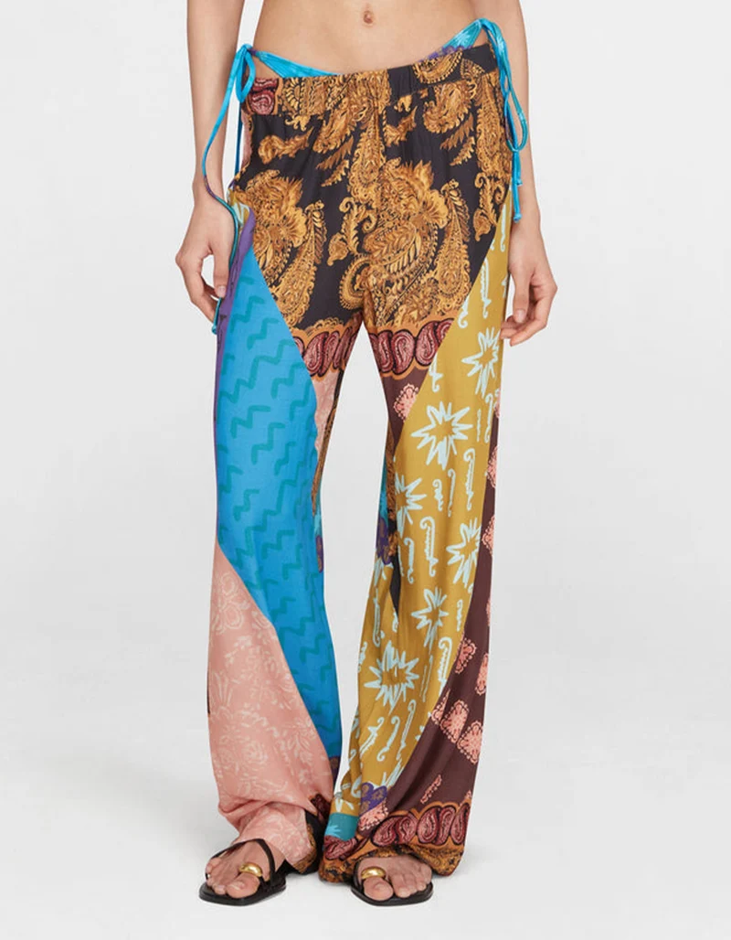 Wide-Leg Hose Estrellitas im Patchwork-Design