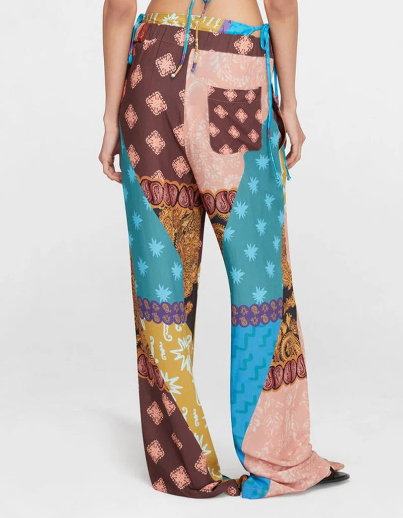 Wide-Leg Hose Estrellitas im Patchwork-Design