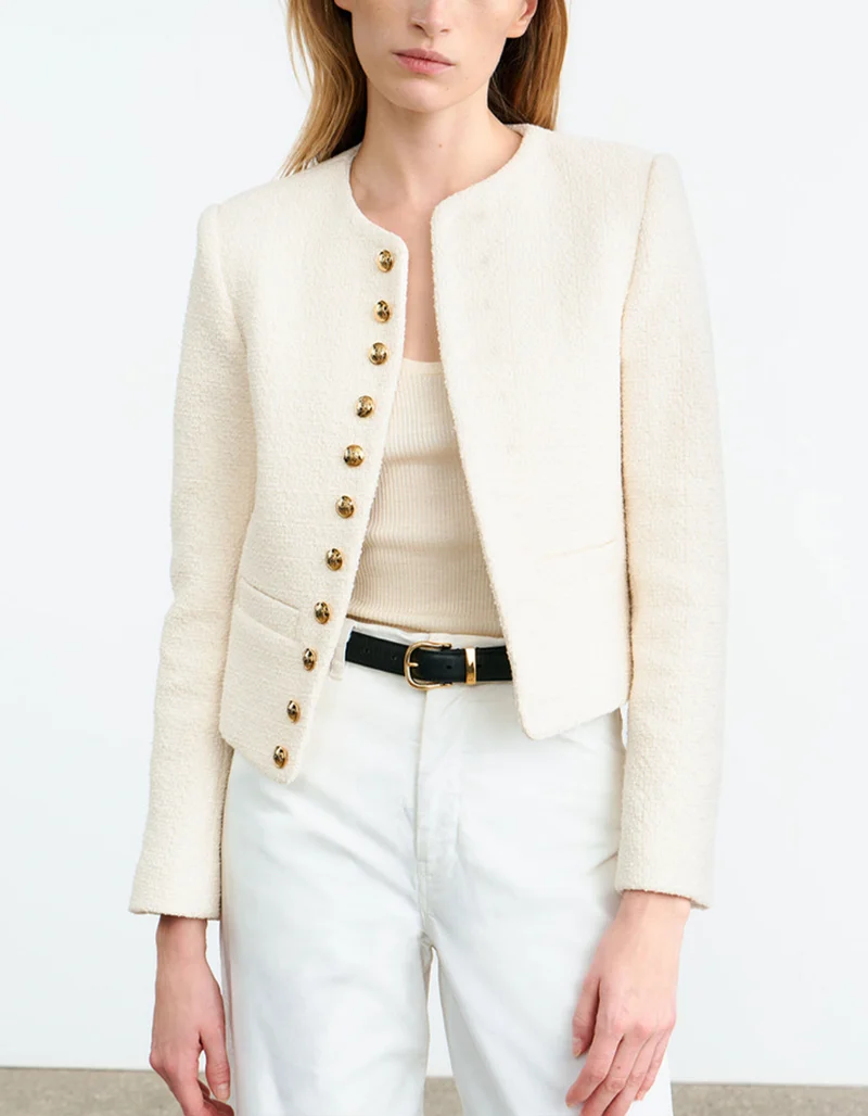 Cropped Bouclé-Blazer Patti
