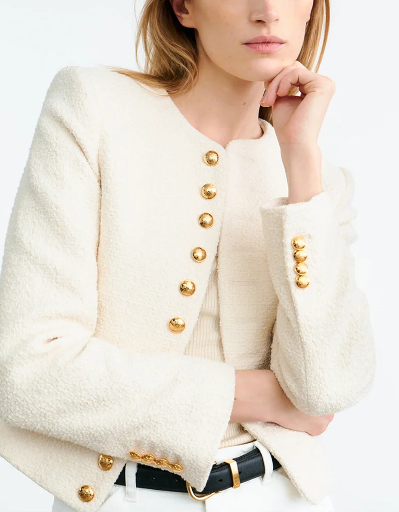 Cropped Bouclé-Blazer Patti