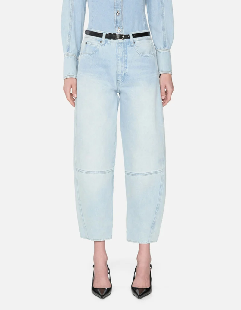 Washed-Out Barrel Jeans The Twisted