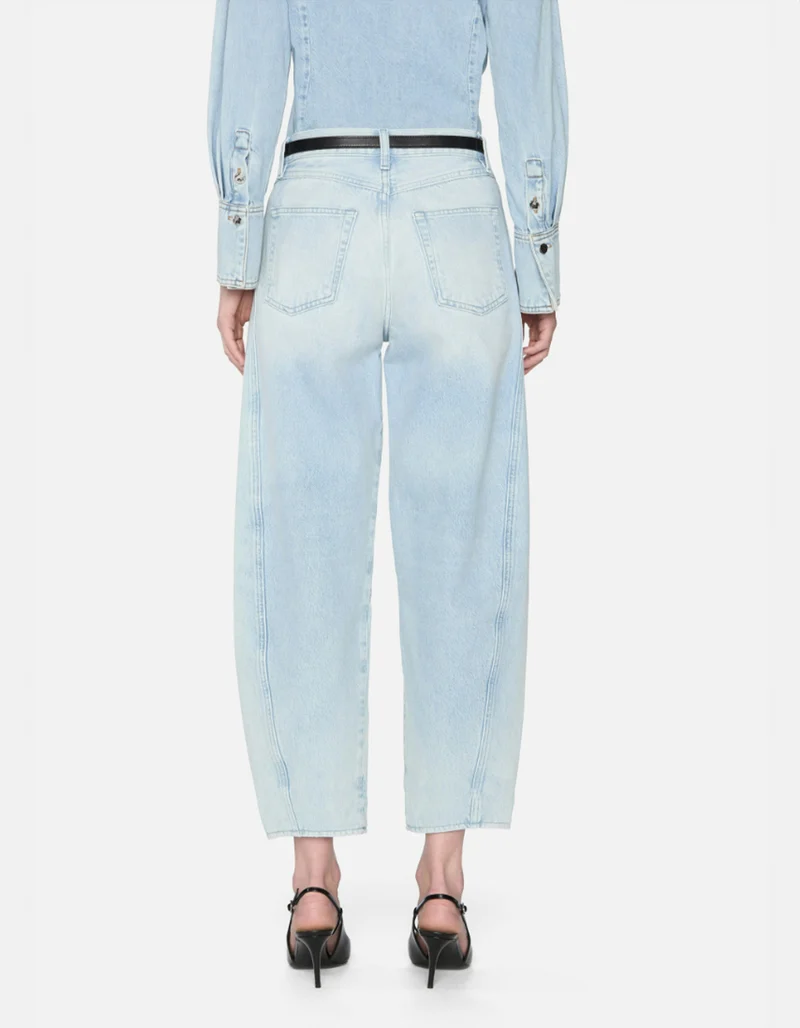 Washed-Out Barrel Jeans The Twisted