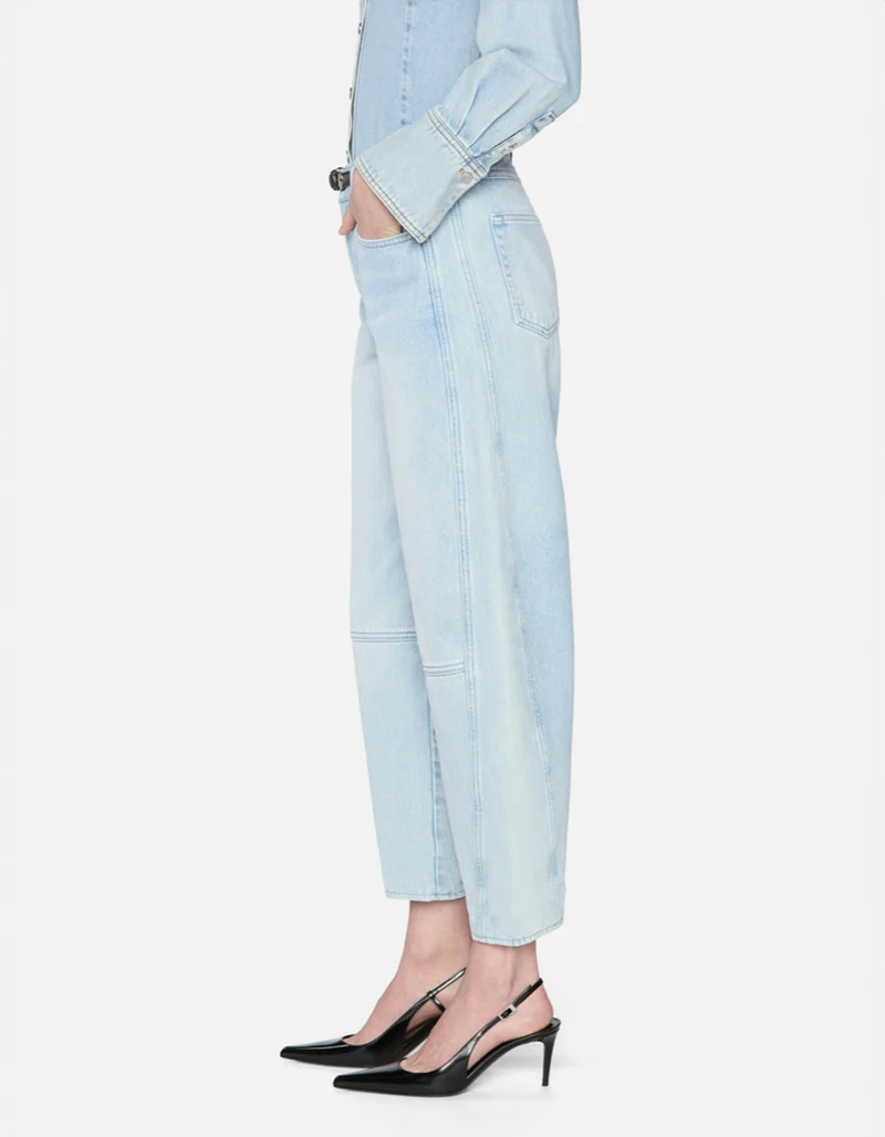 Washed-Out Barrel Jeans The Twisted