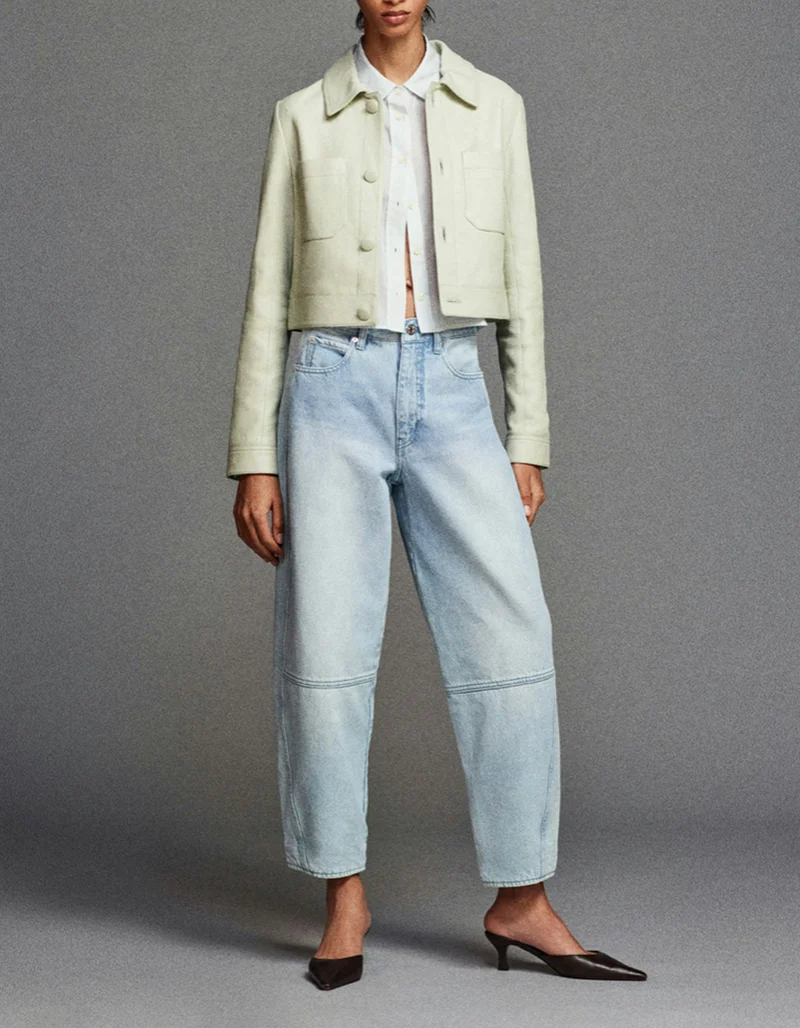 Washed-Out Barrel Jeans The Twisted