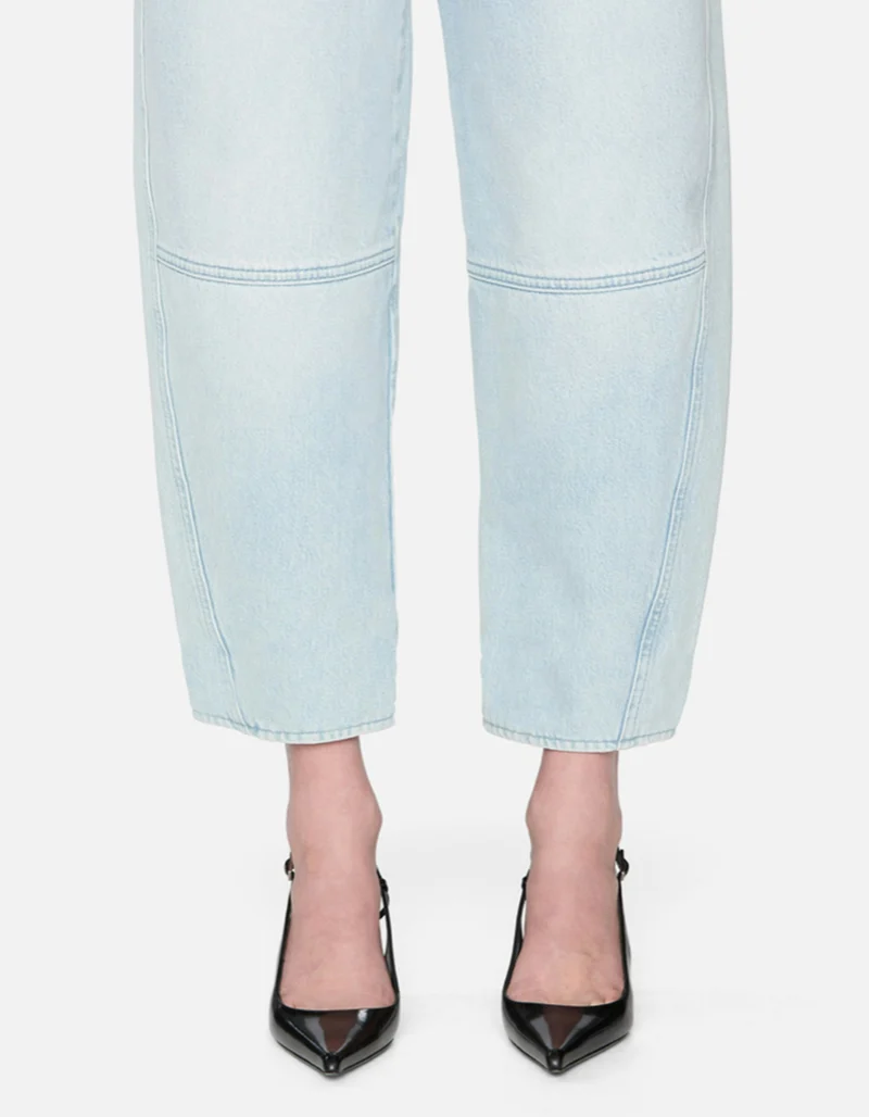 Washed-Out Barrel Jeans The Twisted
