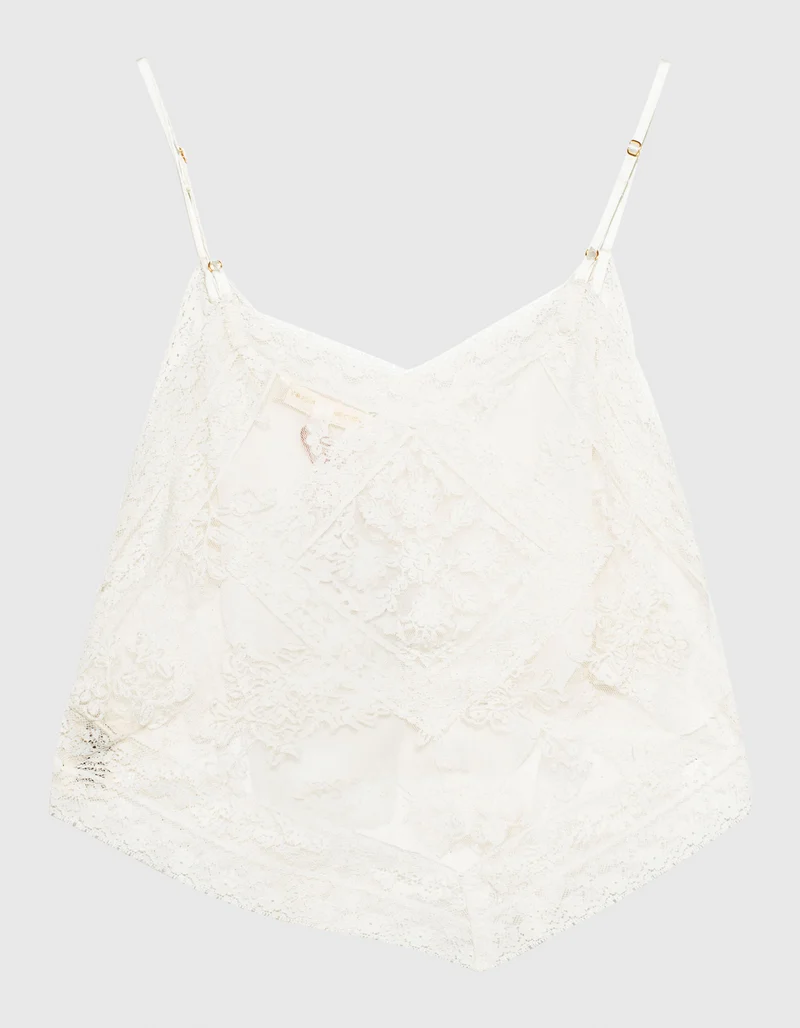 Besticktes Crop-Top Carrera