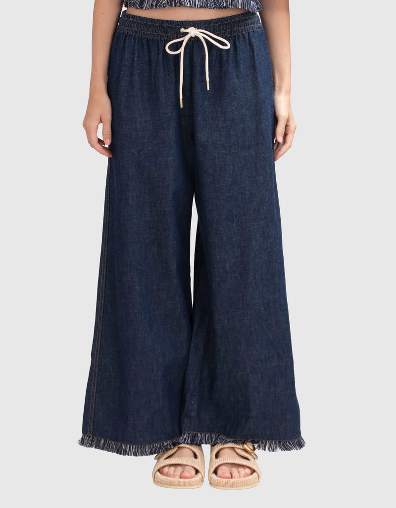 Wide-Leg Jeans Rhiannon mit Fransen