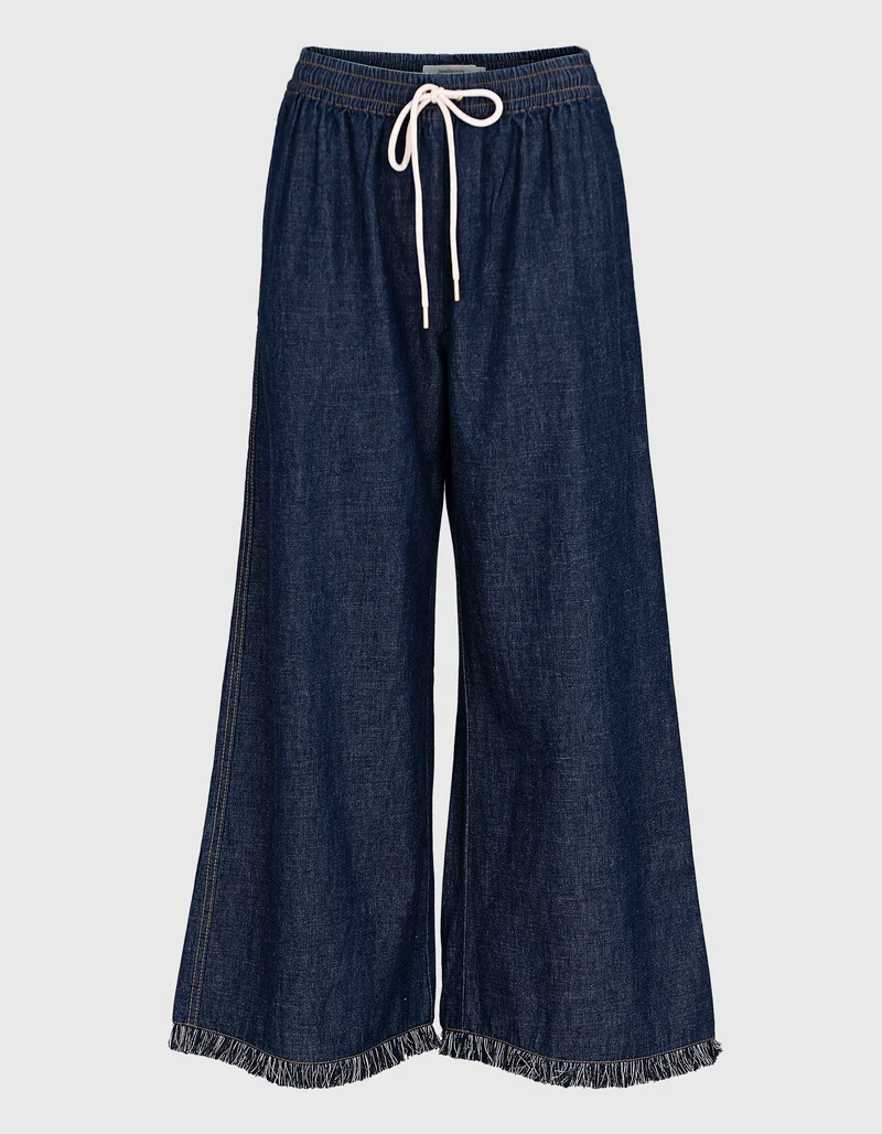 Wide-Leg Jeans Rhiannon mit Fransen