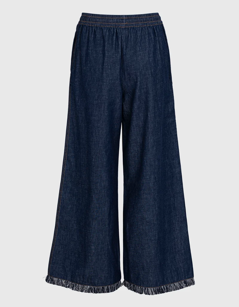 Wide-Leg Jeans Rhiannon mit Fransen