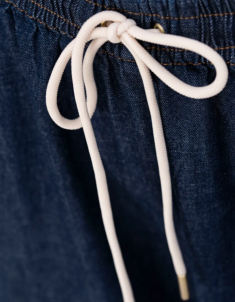 Wide-Leg Jeans Rhiannon mit Fransen