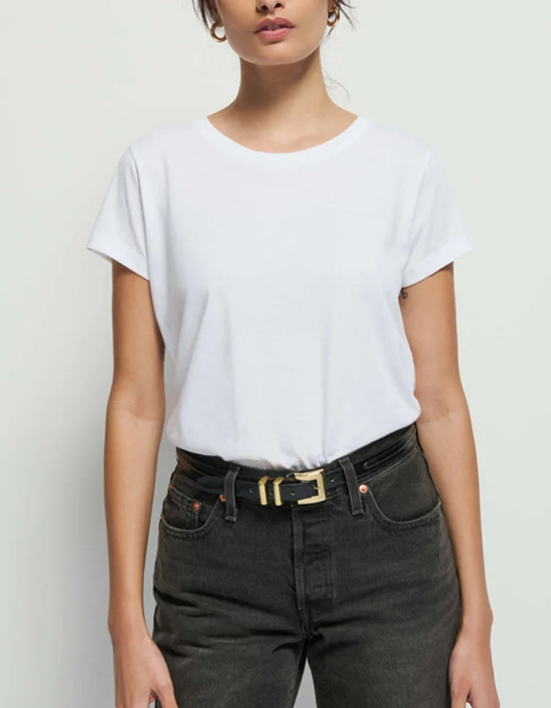 Boxy-Cut T-Shirt Goldie mit Rundhalsausschnitt