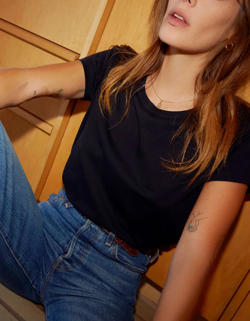 Boxy-Cut T-Shirt Goldie mit Rundhalsausschnitt