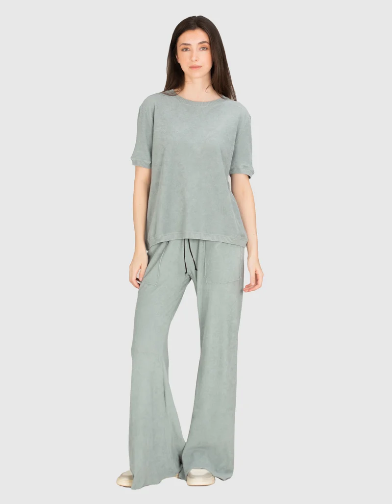 Frottee Wide-Leg Hose shug21gy