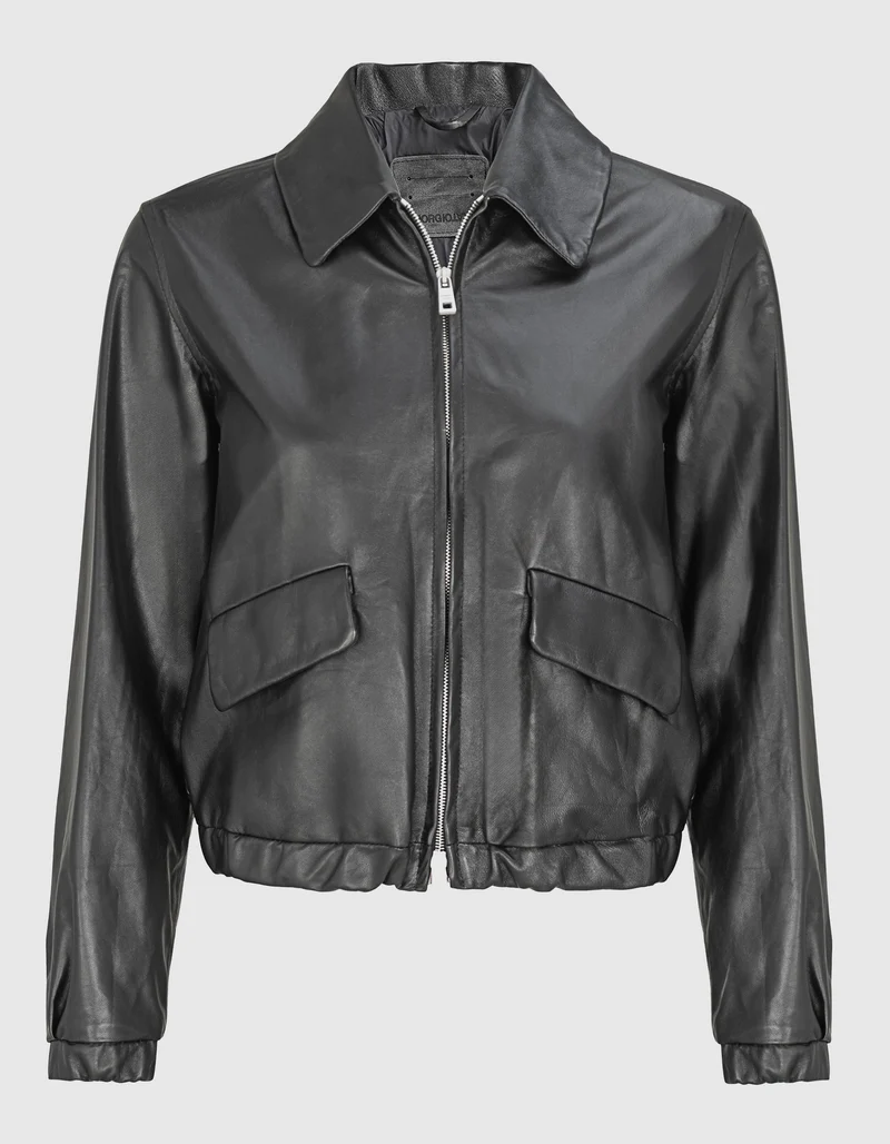 Lammleder-Jacke mit Zipper