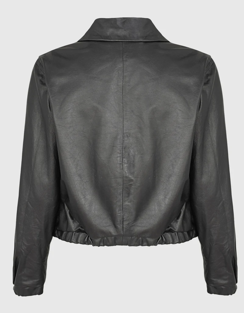 Lammleder-Jacke mit Zipper
