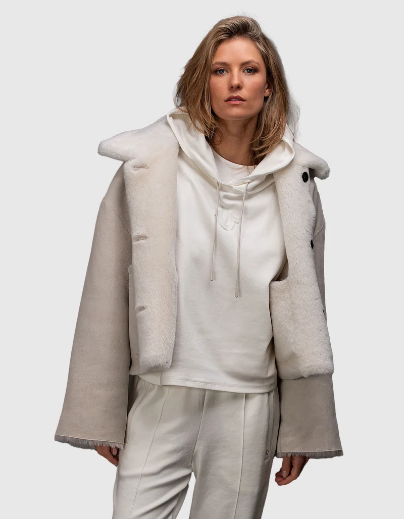Lammleder-Shearling-Wendejacke