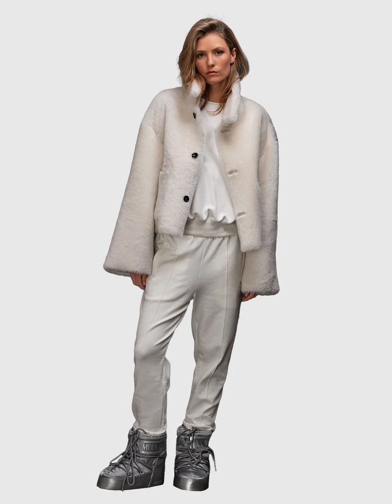 Lammleder-Shearling-Wendejacke