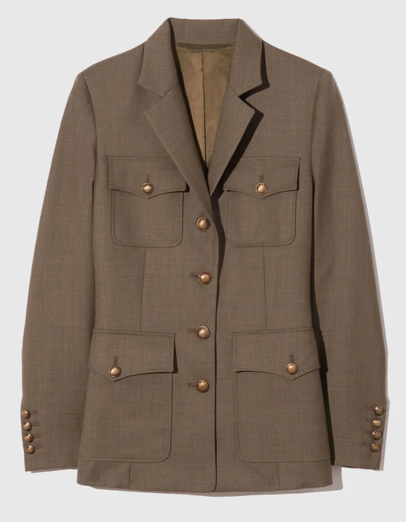 Woll-Blazer Nelson mit aufgesetzten Pattentaschen