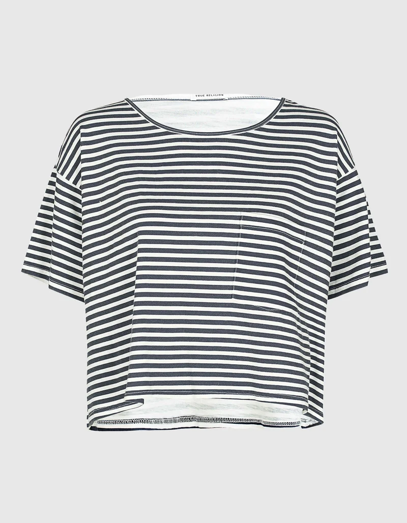 Gestreiftes Cropped T-Shirt