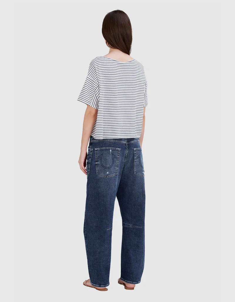 Gestreiftes Cropped T-Shirt