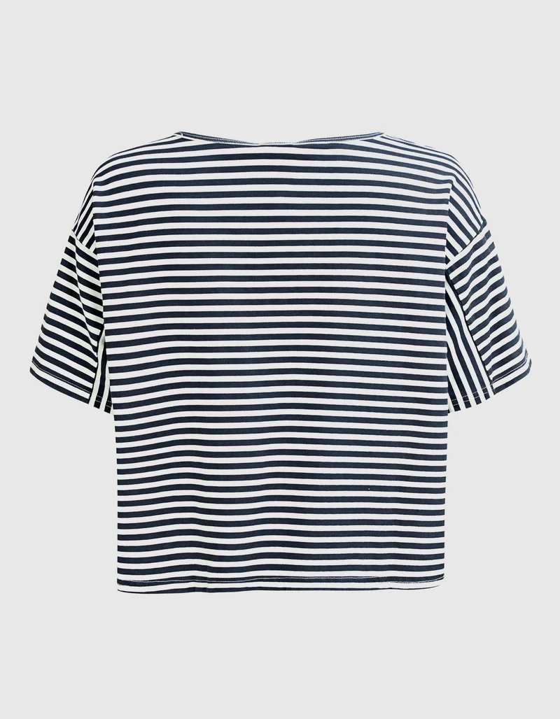 Gestreiftes Cropped T-Shirt