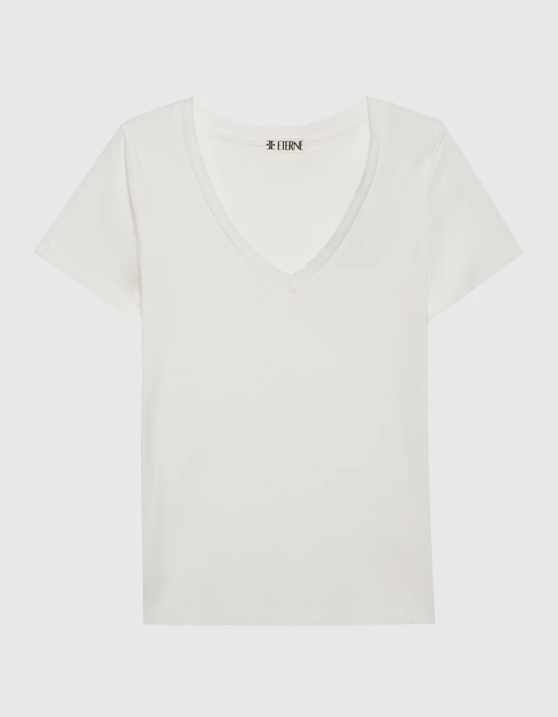 T-Shirt mit V-Ausschnitt