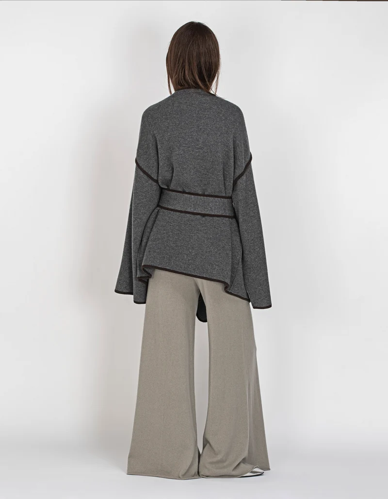 Kaschmir-Jacke mit Bindegürtel