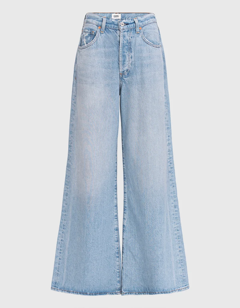 Wide-Leg Jeans mit Destroyed-Details