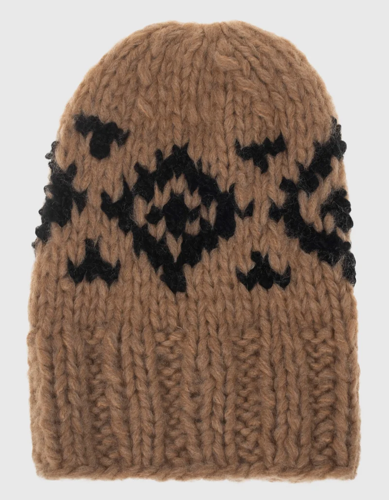 Gemusterte Kaschmir-Beanie