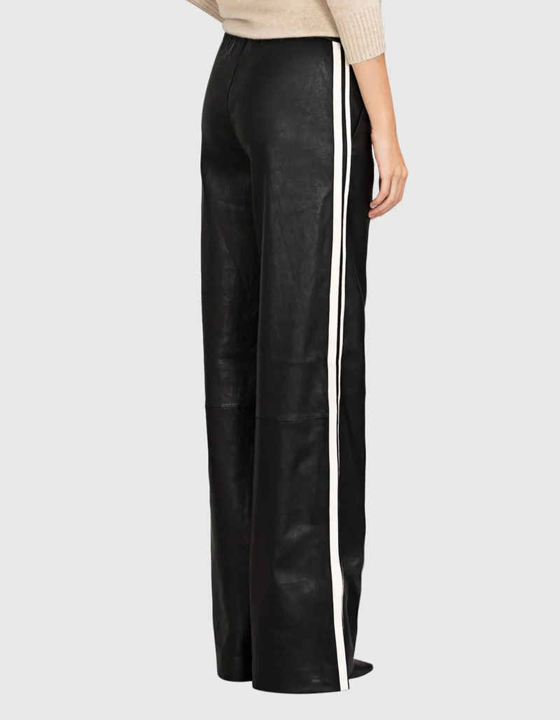Lammleder-Hose mit Streifen