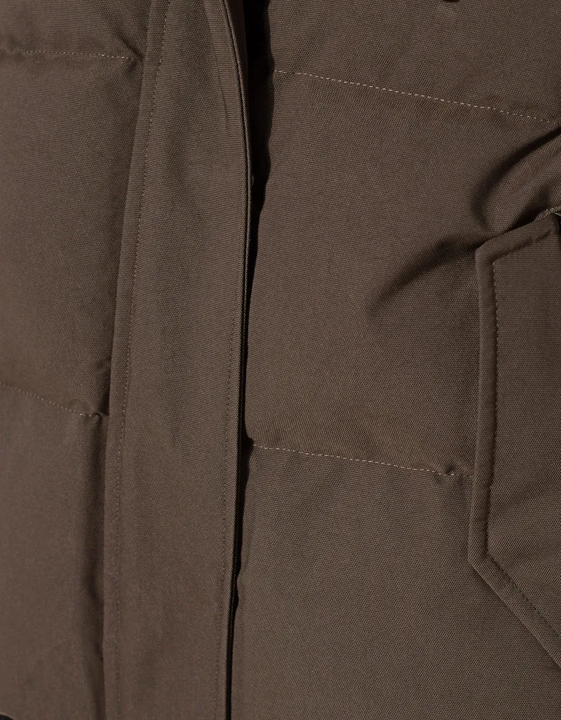 Daunen-Jacke mit abnehmbarem Fell-Besatz