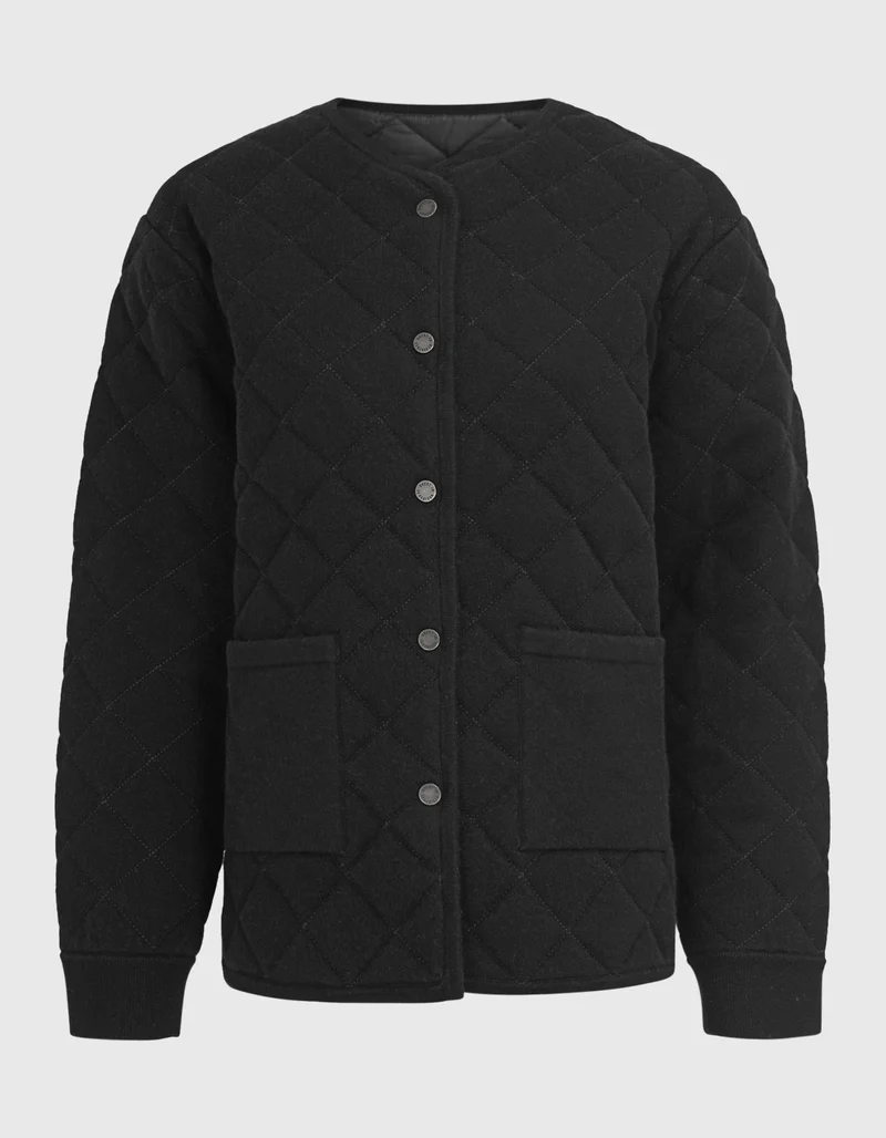 Gesteppte Woll-Kaschmir-Mix-Wendejacke