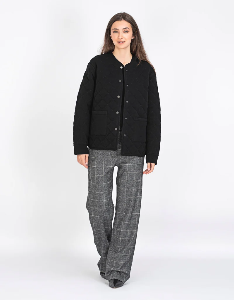Gesteppte Woll-Kaschmir-Mix-Wendejacke
