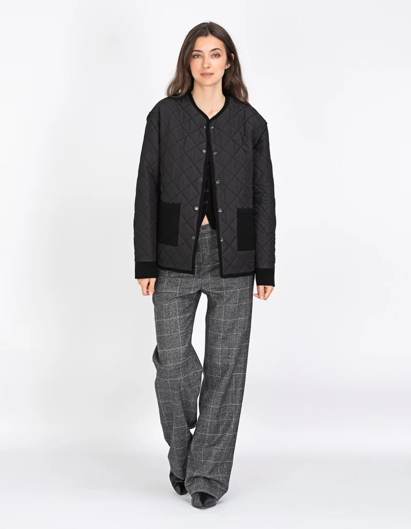 Gesteppte Woll-Kaschmir-Mix-Wendejacke