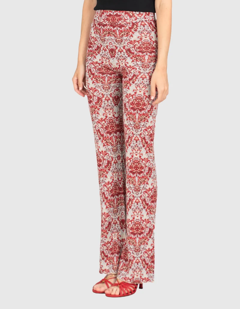 Gemusterte Flare-Leg Hose